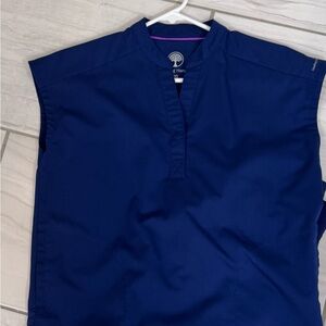 Healing Hands Women's Navy Blue Scrub Top
